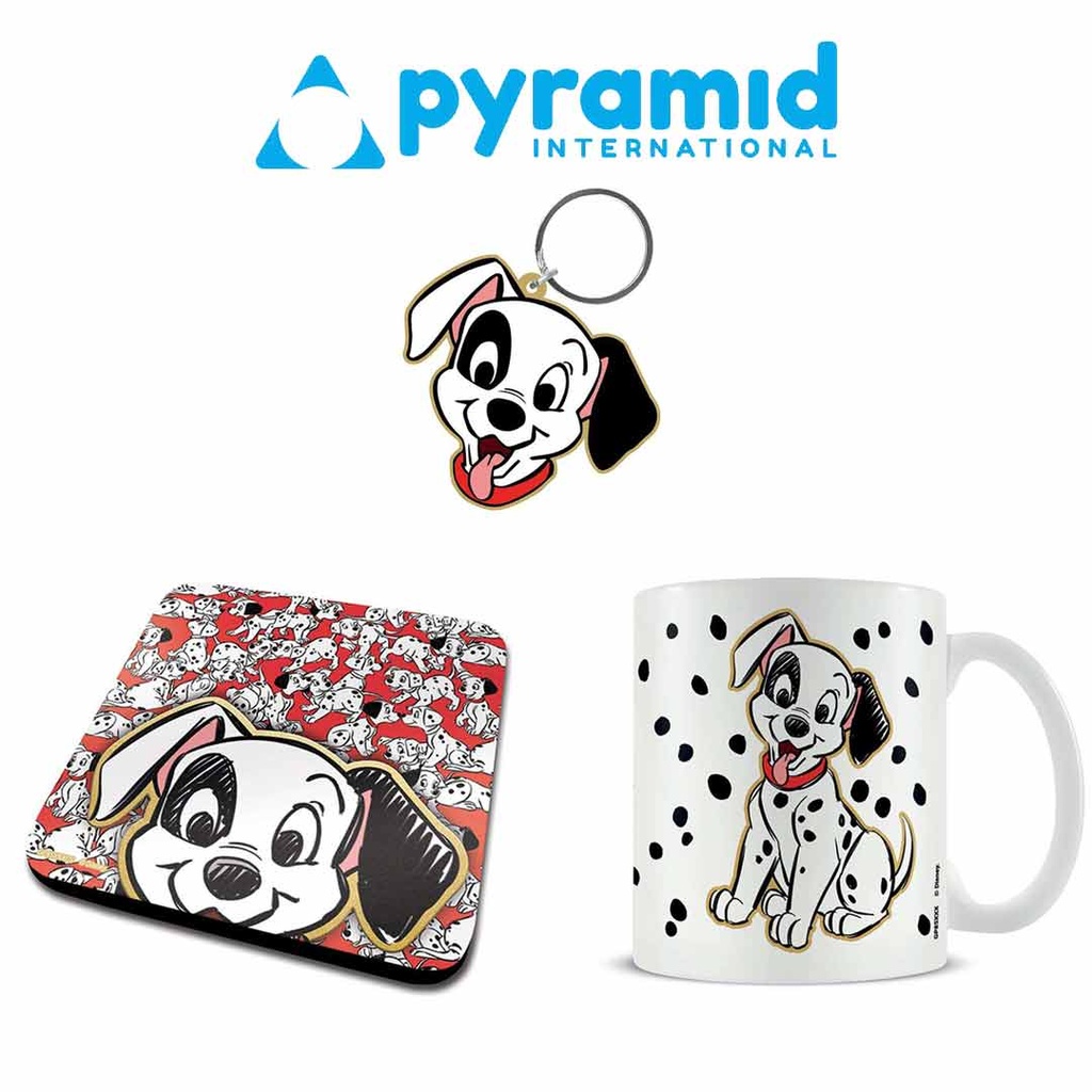 Pyramid- 101 Dalmatians Seeing Spots- Mug Coaster & Keychain Gift Set of 3