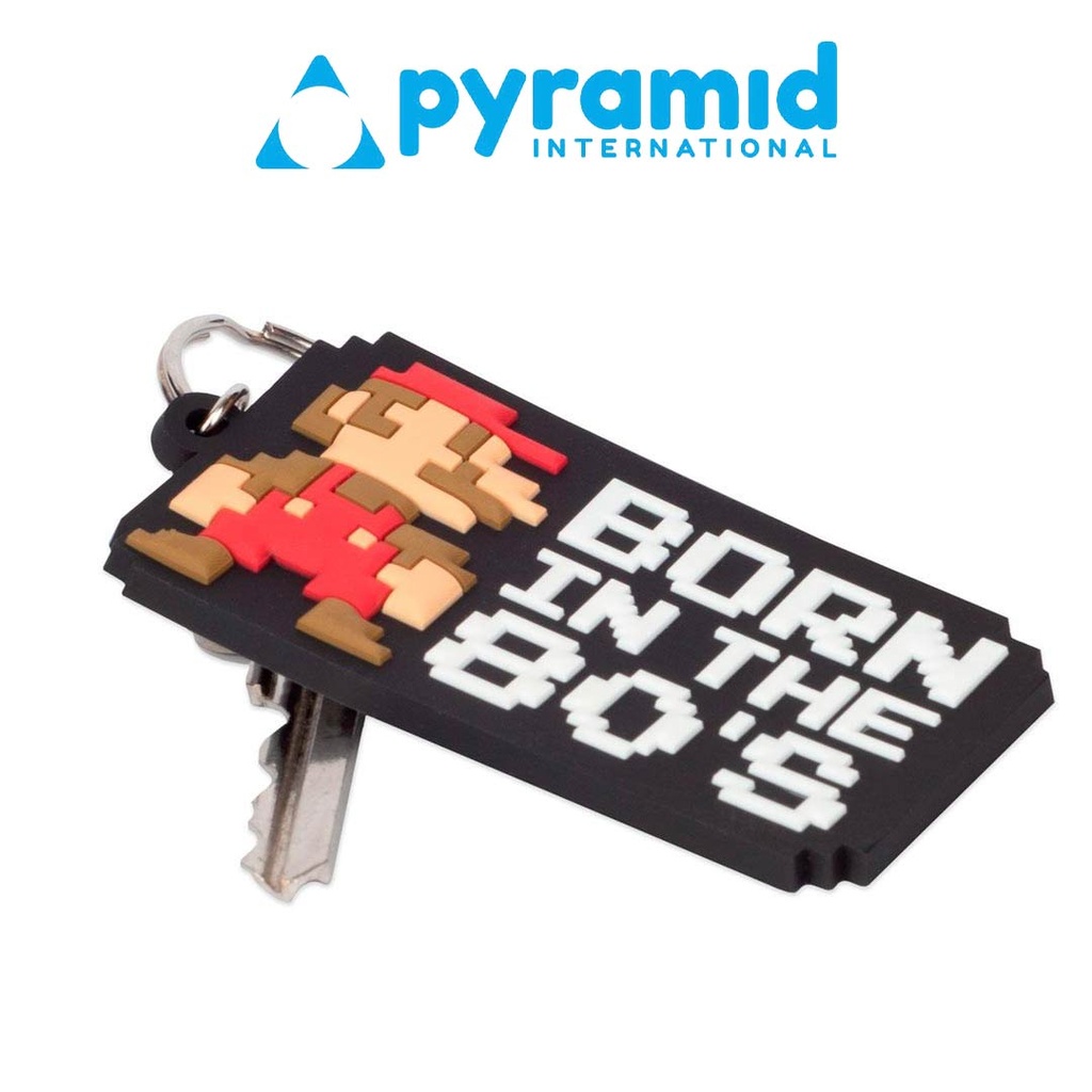 Pyramid - Super Mario Bros. (Born in the 80's) Rubber Keychain