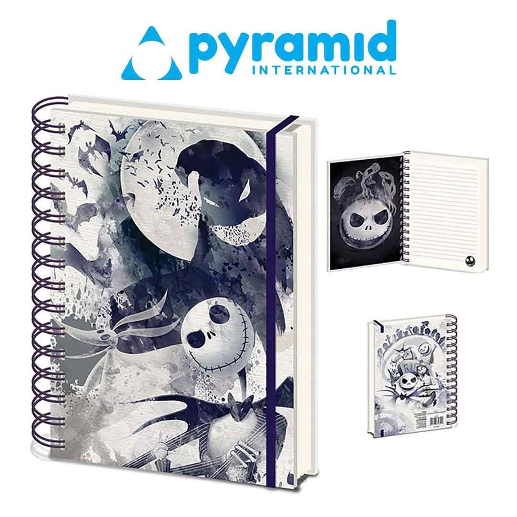 Pyramid - THE NIGHTMARE BEFORE CHRISTMAS (WATER COLOUR) A5 WIRO NOTEBOOK