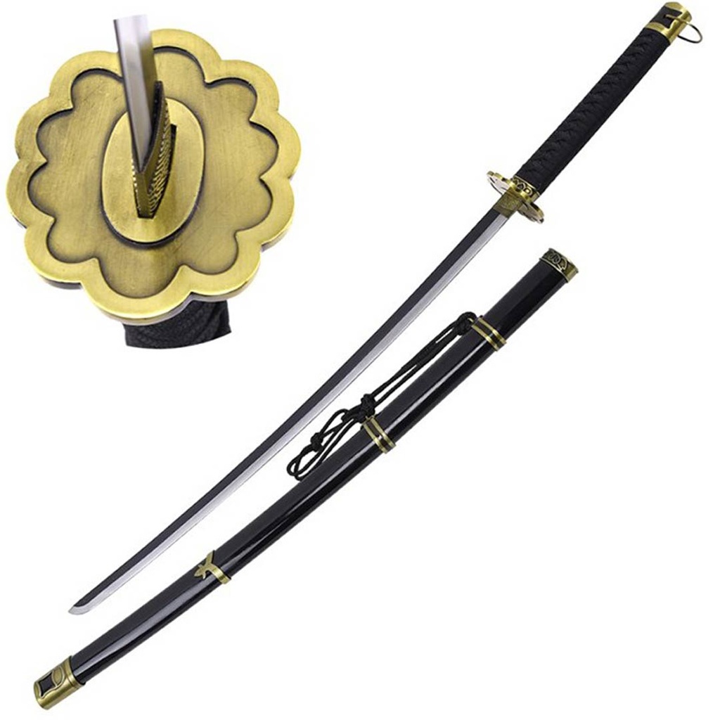 Katana Non Affilata Sekiro Shadows Die Twice Nera Replica Sword