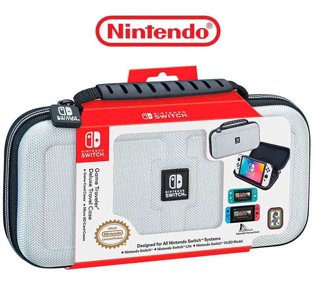 RDS Industries -  Nintendo Switch Travel Case And Accessories - White