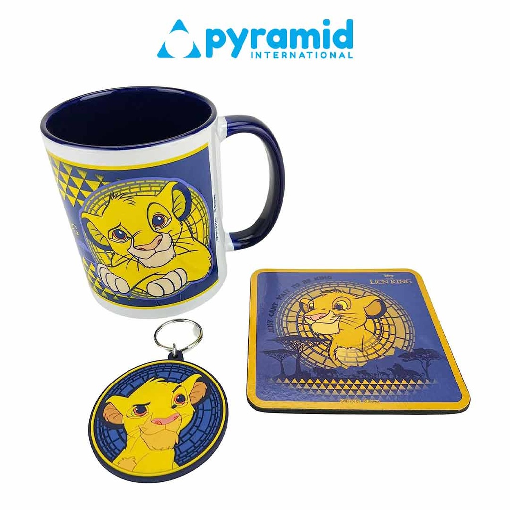 Pyramid- Lion King Simba- Mug Coaster & Keychain Gift Set of 3