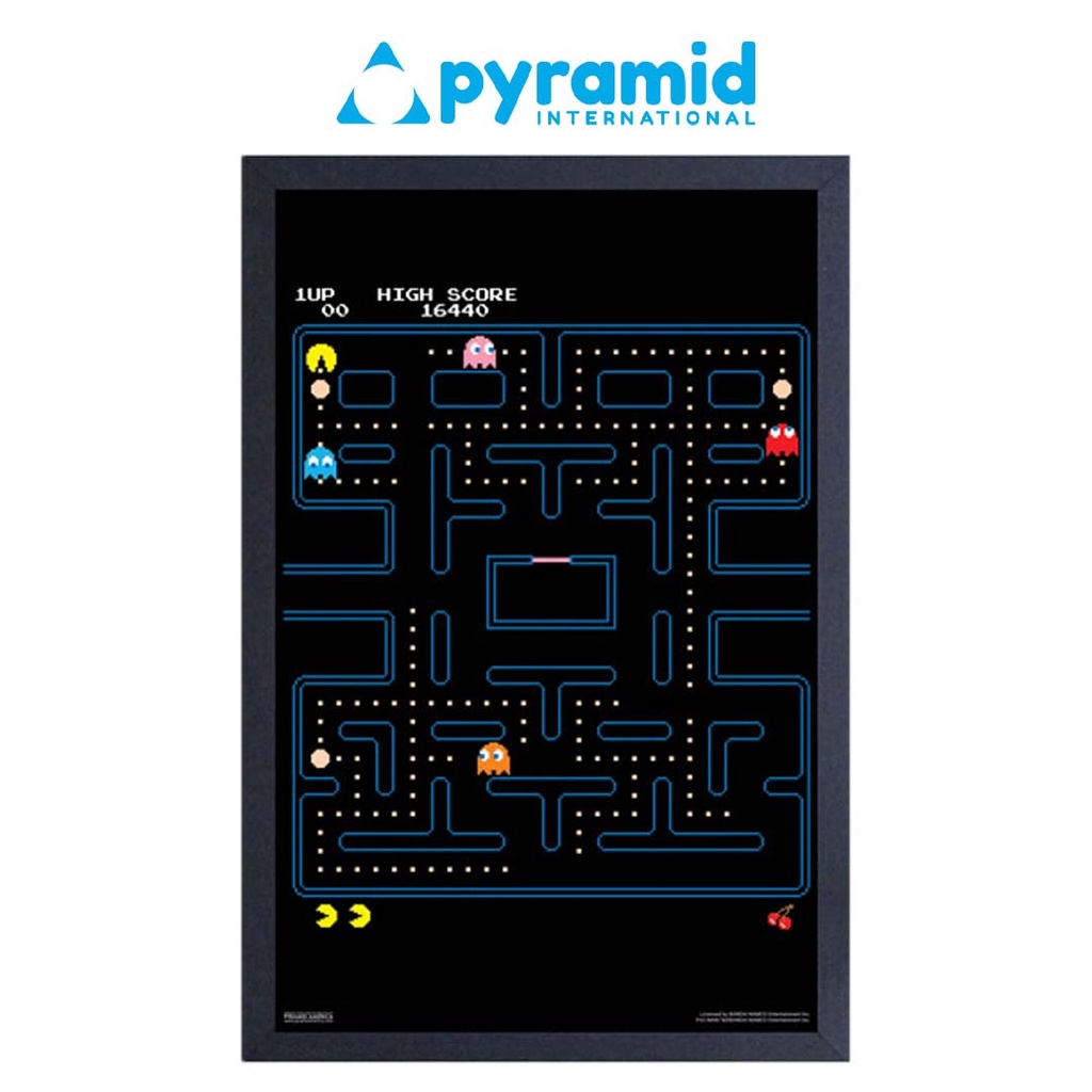 Pyramid - Pac-Man (Maze) - Framed