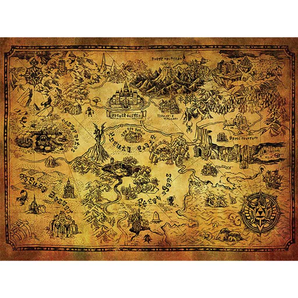 Pyramid - THE LEGEND OF ZELDA (HYRULE MAP) 60X80