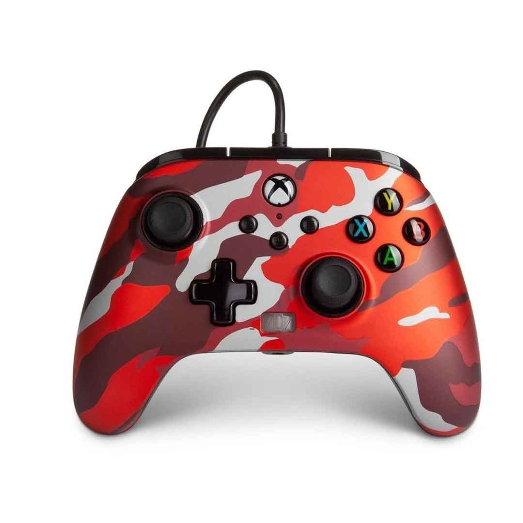 PowerA XBOX Series X|One Enhanced Wired Controller, Metallic Camo Red