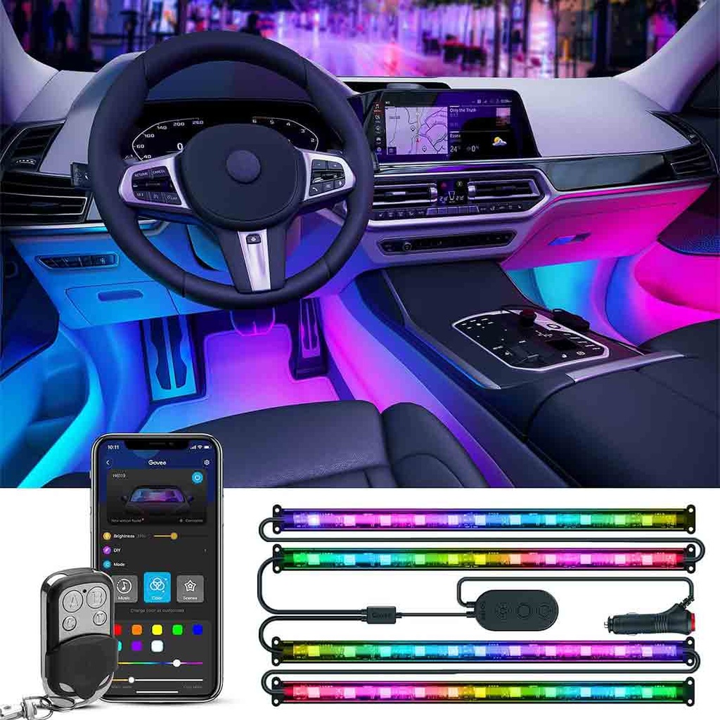 Govee RGBIC Interior Car Lights (Without Remote Control)