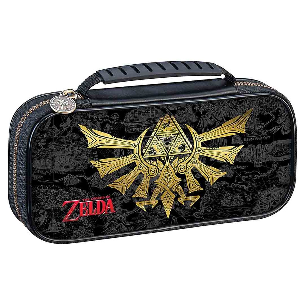 RDS Industeries- Nintendo Switch Traveler Deluxe Travel Case- Zelda Shield- Black