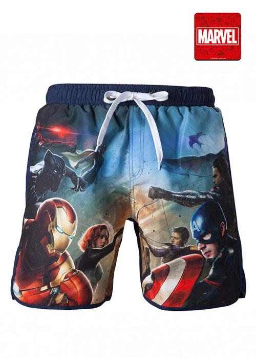 Marvel - Captain America Civil War Swimshort - Blue - L