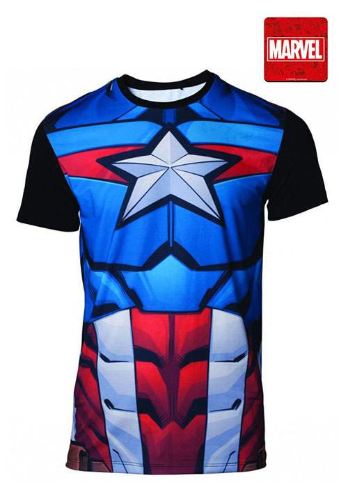 Marvel - Sublimated Captain America Men's T-shirt - L