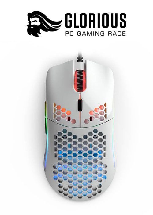 Glorious Model O- RGB Gaming Mouse - Glossy White