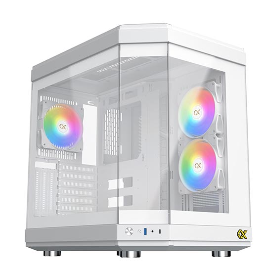 XIGMATEK CUBI Type C Galaxy II Fan Control Kit ATX PC Case - White