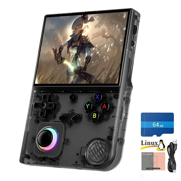 ANBERNIC RG40XXV Handheld Game Console Linux System 4.0 Inch Screen 64GB/128GB-SD Card