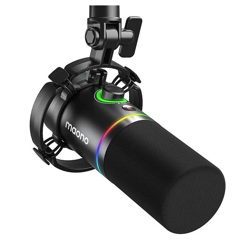 Maonocaster PD200X Dynamic Gaming RGB Microphone Black
