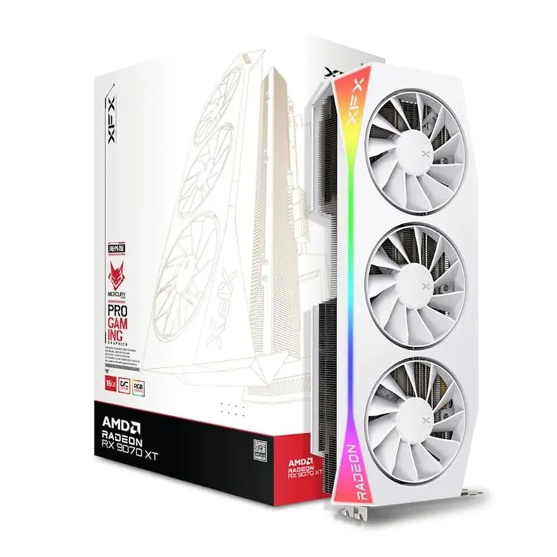 XFX MERCURY AMD  RADEON RX 9070XT OC  WHITE 16GB 3xDP Graphics Card
