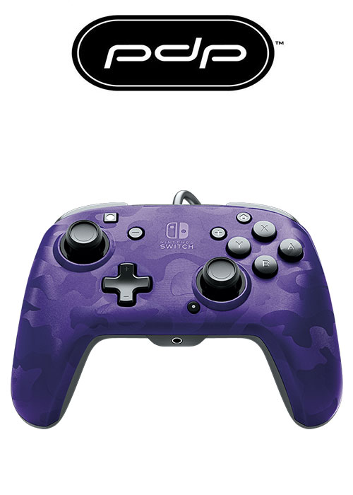 PDP Nintendo Switch Face-off Deluxe Controller + Audio (Camo Purple)