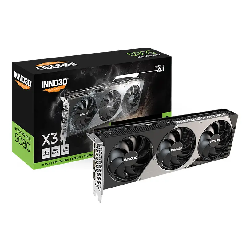 Nvidia INNO3D X3 GeForce RTX 5080 16GB GDDR7 Graphics Card - Black