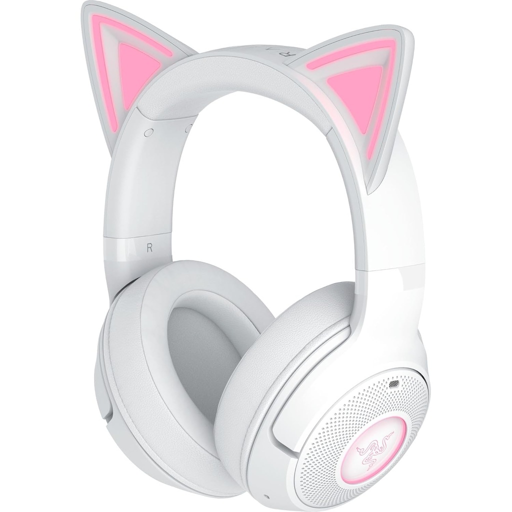 Razer Kraken Kitty V2 BT Wireless Gaming Headset With Kitty Ears White