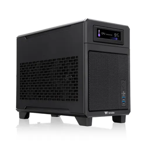 Thermaltake TR100 Mini Tower PC Case - Black