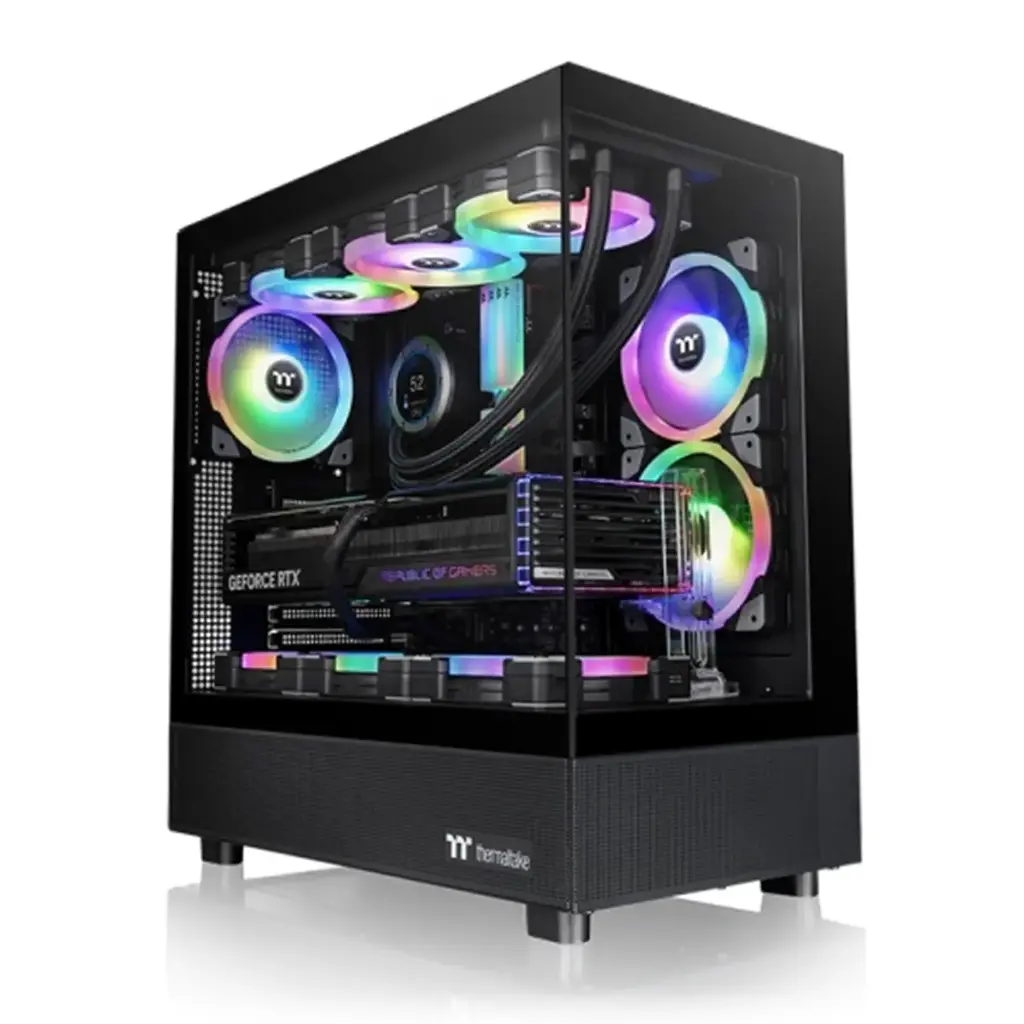 Thermaltake View 270TG Mid Tower Two Panel Front & Left Side Tempered Glass PC Case  - BLACK 