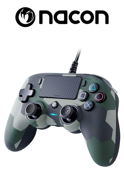 Nacon Compact Camogreen Controller with Cable - Official Sony PlayStation  Licensed - PlayStation 4