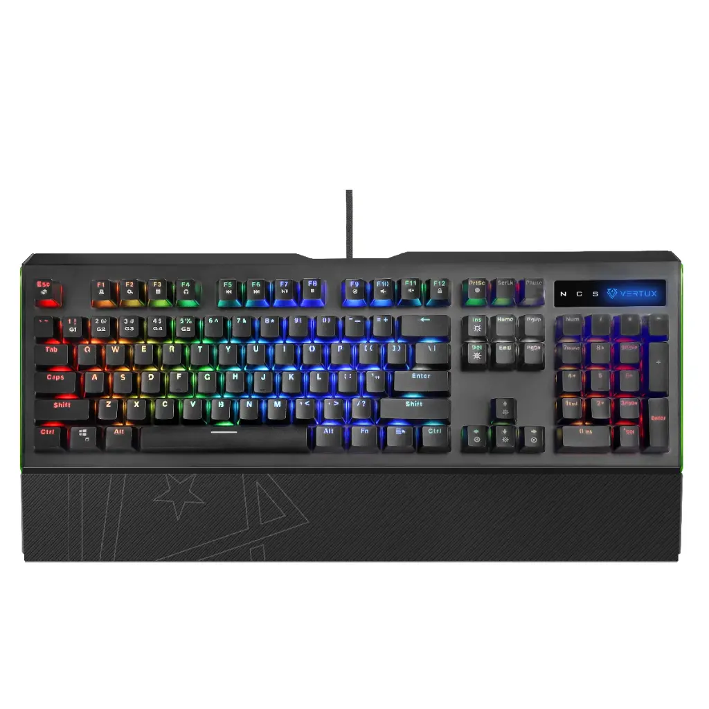 Vertux Pro Gamer Mechanical Gaming Keyboard With RGB Backlight Black