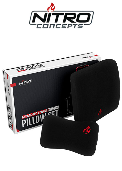 Nitro Concepts Memory Foam Pillow-Set black/red