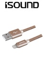 ISOUND 10FT(3M) BRAIDED LIGHTNING CABLE - GOLD