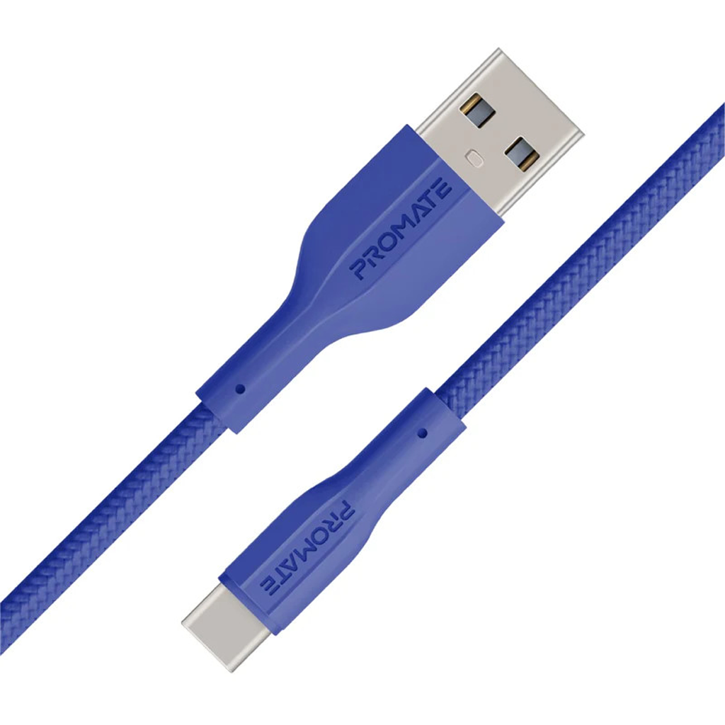 Promate xCord-AC Super Flexible Data and Charge USB-C Cable Navy