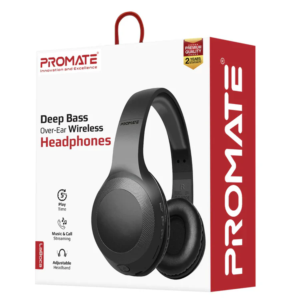 Promate LaBoca High Fidelity Over-Ear Wireless Headphones