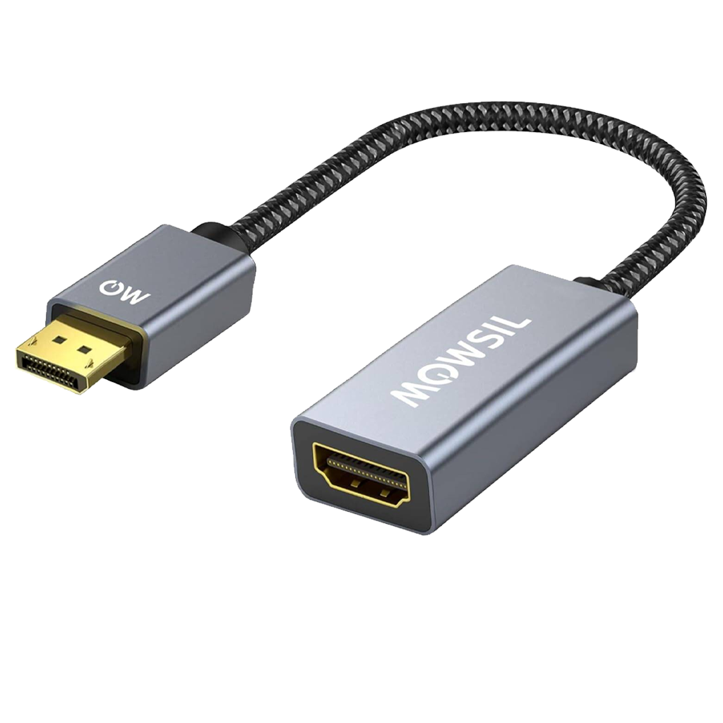 Mowsil DisplayPort to HDMI Adapter Gold-Plated Plug & Play