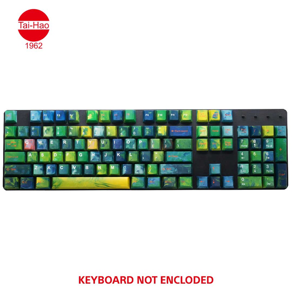 Tai-Hao 121-Keys ABS-Keyset Cubic - Avatar Green