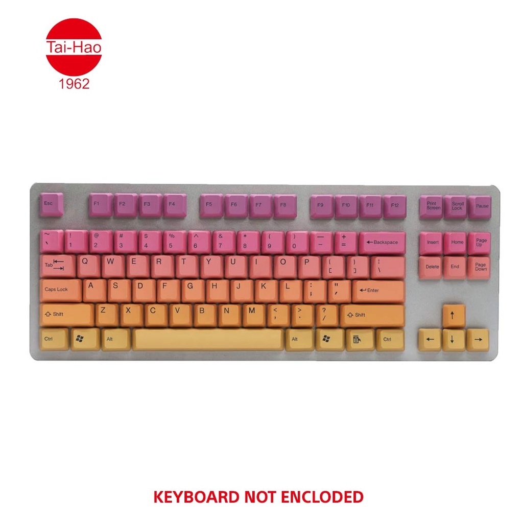 Tai-Hao 116-Keys PBT Double Shot -Keycap Set -Sunset
