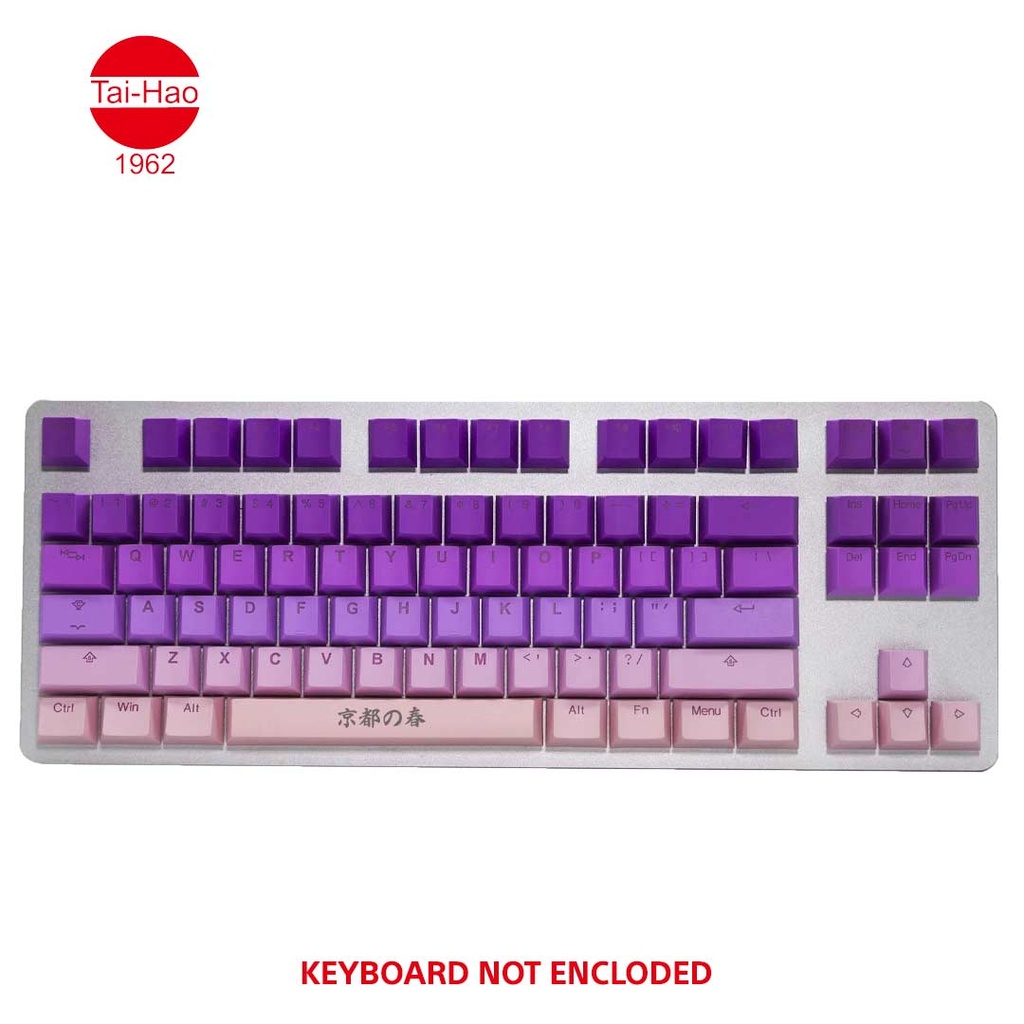 Tai-Hao 142-Keys PBT Double Shot Backlit Cubic-Keycap Set - Spring in Kyoto