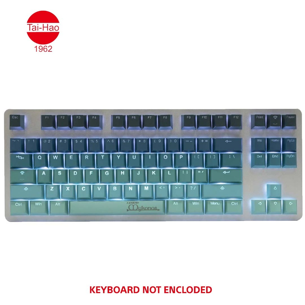 Tai-Hao 142-Keys PBT Double Shot Backlit Cubic-Keycap Set - Mykonos