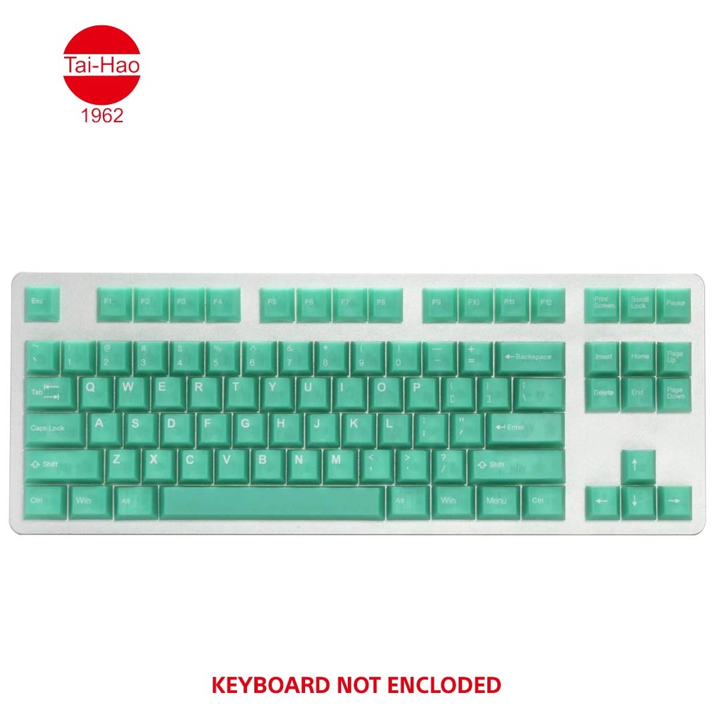 Tai-Hao 152-Keys ABS Double Shot Backlit Cubic-Keycap Set - Translucent The Haunted keycap - Jelly Jade