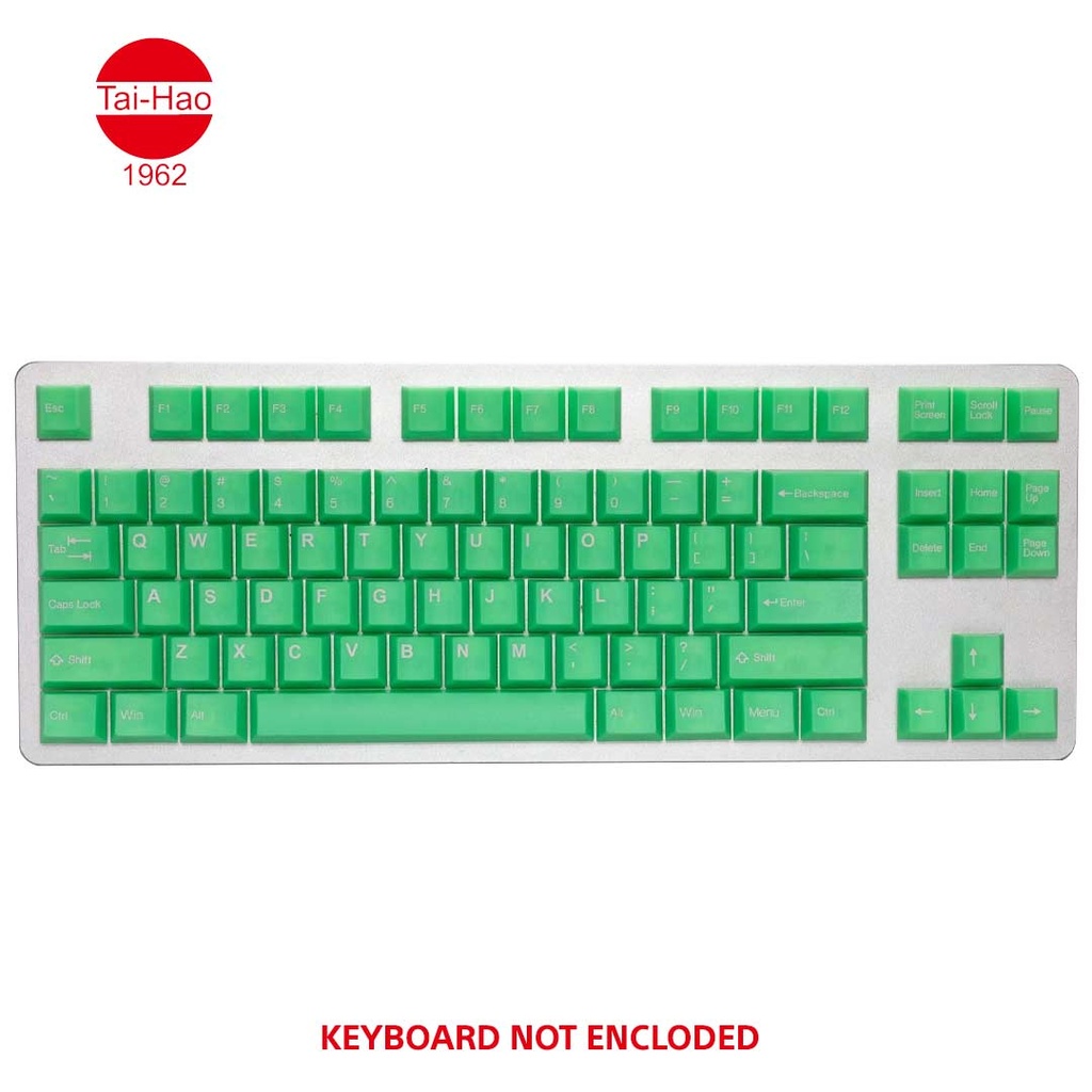 Tai-Hao 152-Keys ABS Double Shot Backlit Cubic-Keycap Set - Translucent The Haunted keycap - Slime Sprout