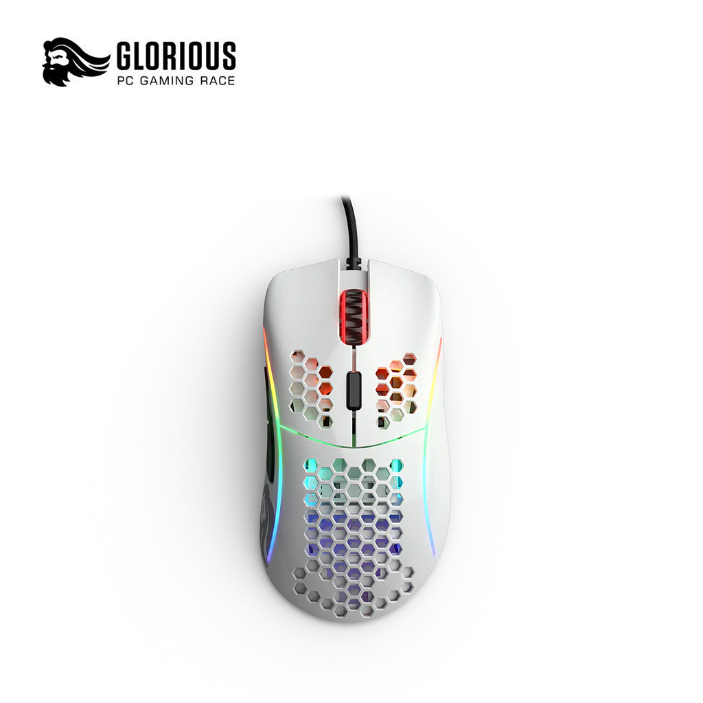 Glorious Model D RGB Gaming Mouse - Glossy White