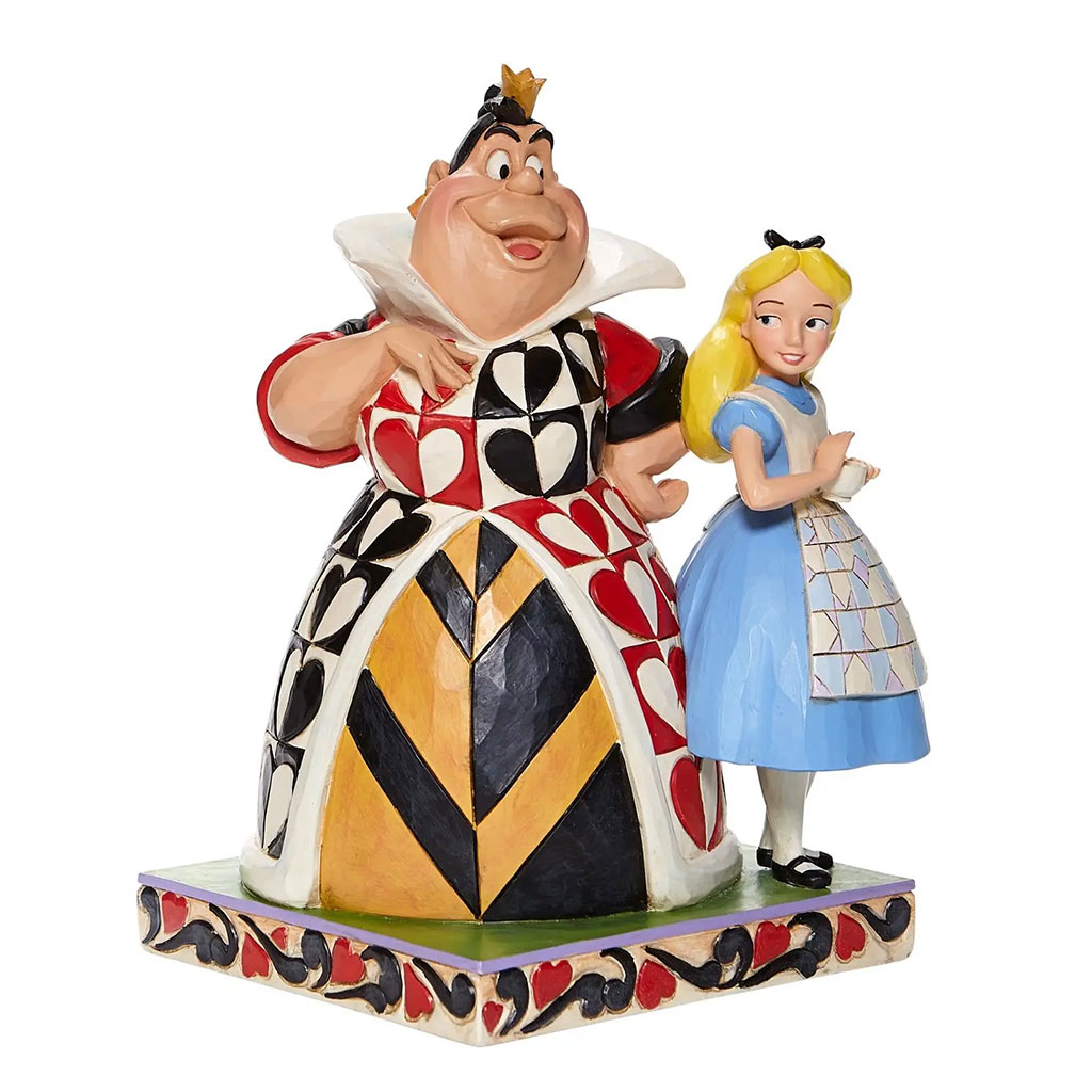 Alice and Queen of Hearts Statue
