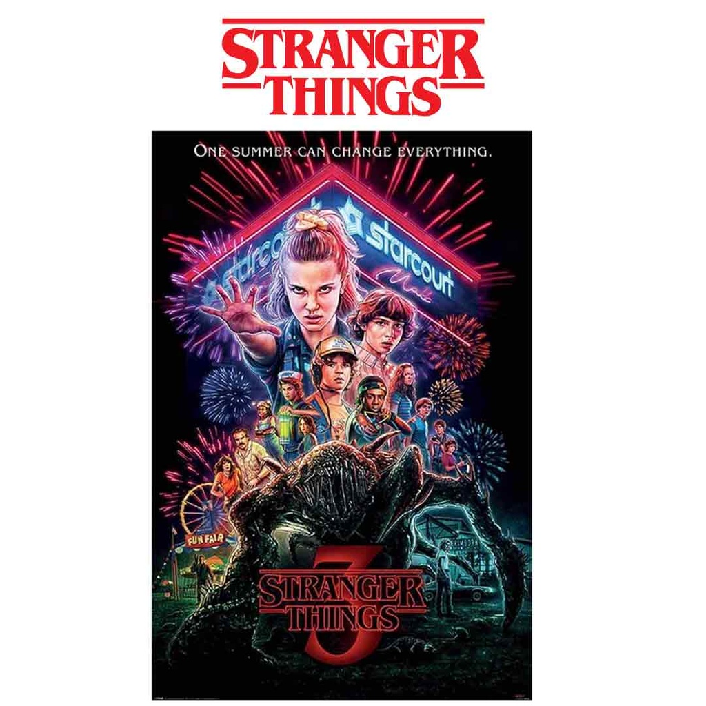 Stranger Things - Poster 3D Illusion Effect (Wooden Framed)