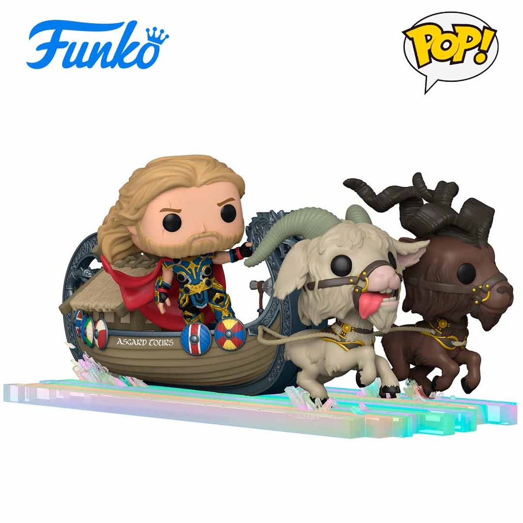 Funko POP! Thor: Love and Thunder - Goat Boat with Thor, Toothgnasher & Toothgrinder