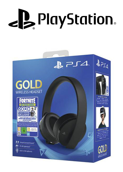 SONY PS4 Headset Gold Wireless Stereo Black V2 Fortnite Neo