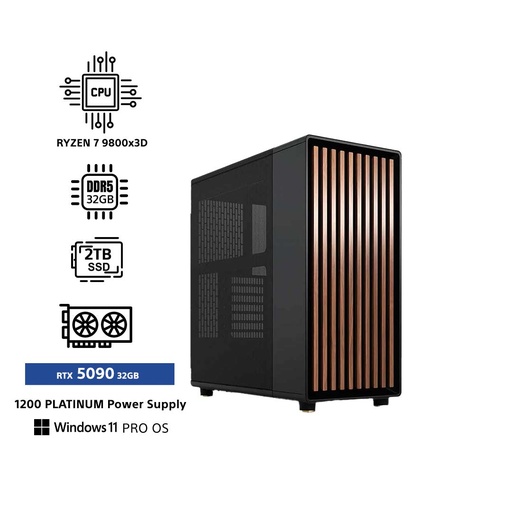 [698488] Fractal Design RTX 5090 Ryzen 7 9800X3D/32GB RAM/2TB SSDM.2/WIN11 Gaming PC