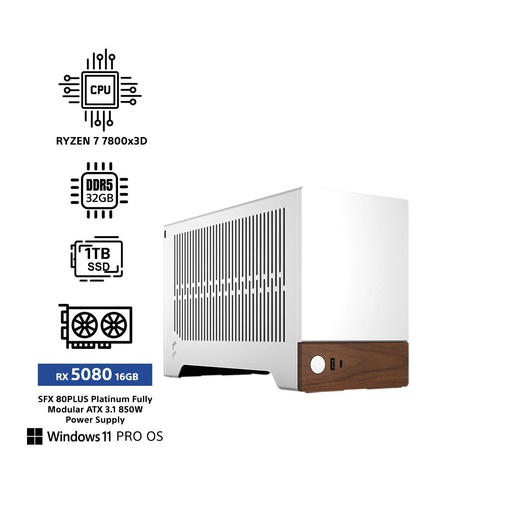 [698614] Fractal Design RTX 5080 EXOTIC EX3C-Ryzen 7 7800X3D/32GB DDR5/1TB SSD M.2/WIN 11 Gaming PC