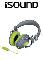 [676630] ISOUND HM-260 HEADPHONE - GREEN/GREY