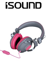 [676632] ISOUND HM-260 HEADPHONE - PINK/GREY