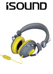 [676634] ISOUND HM-260 HEADPHONE - YELLOW/GREY