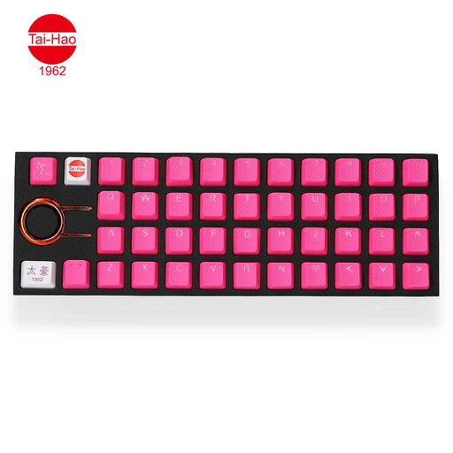 [676690] Tai-Hao 42-Keys TPR Backlit Double Shot Rubber-Keycap Set - Neon Pink