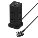 GamerTek Surge Protector Power Extension 2500W - Black