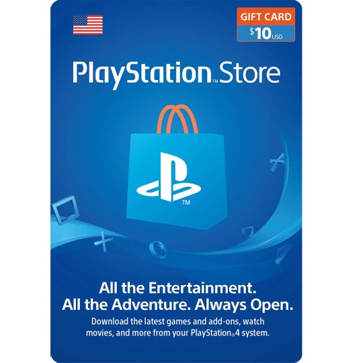 [677208] PlayStation Store: 10$ USA Account [Digital Code]