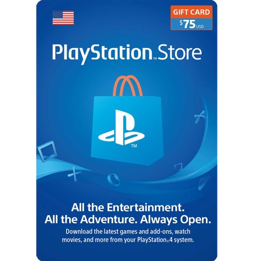 [677211] PlayStation Store: 75$ USA Account [Digital Code]